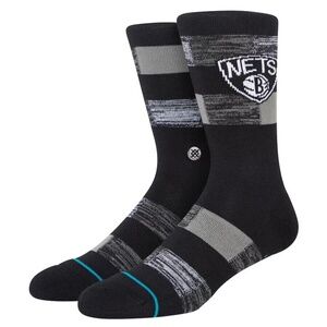 Stance x NBA Brooklyn Nets Crew Socks 1 Pair Mens Size L 9 - 13 Black‎